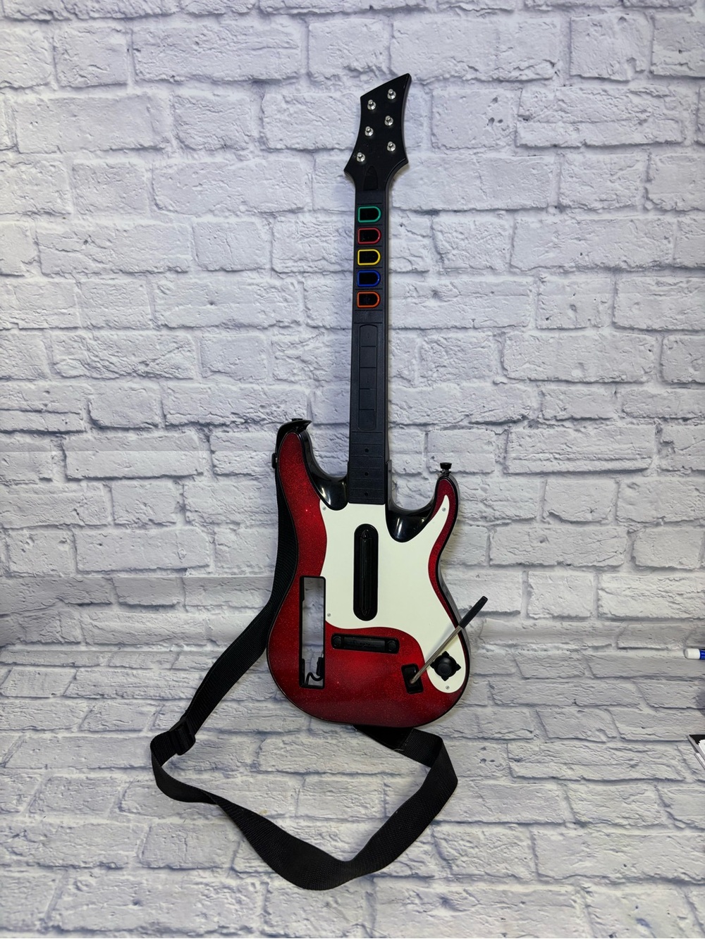 Nintendo Wii Red Octane Cherry Guitar Hero Controller w/Strap No Battery Cover